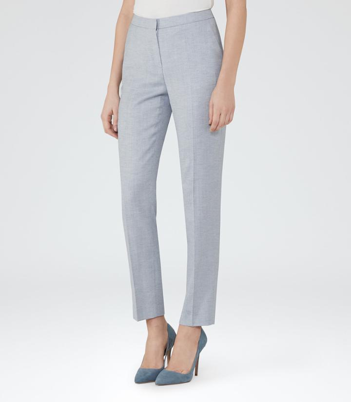 Reiss Wren Trouser - Womens Slim-leg Trousers In Blue, Size 4