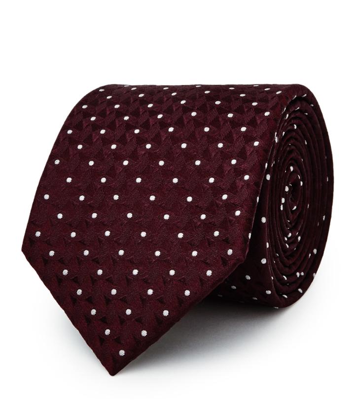 Reiss Xaviar - Mens Geometric Silk Tie In Red, Size One Size