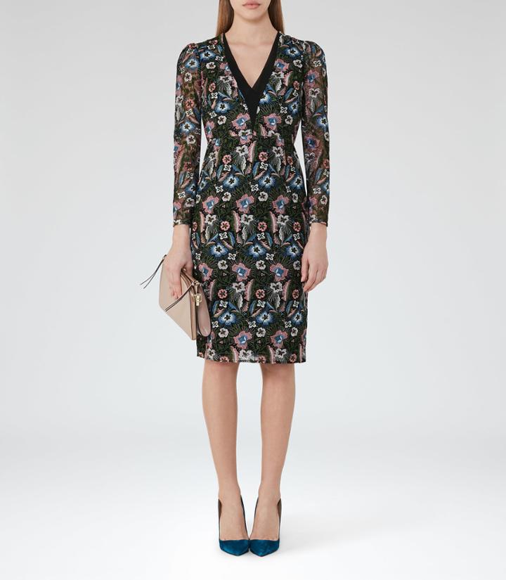 Reiss Zealand - Embroidered Dress In White, Womens, Size 0