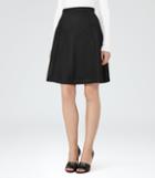 Reiss Amythist - Womens Textured A-line Skirt In Black, Size 4