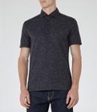 Reiss Baltimore - Mens Flecked Polo Shirt In Blue, Size S