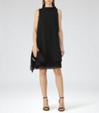 Reiss Aries - Womens Tie-neck Dress In Black, Size 6