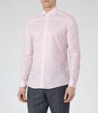 Reiss Shane - Cotton And Linen Shirt In Pink, Mens, Size Xs
