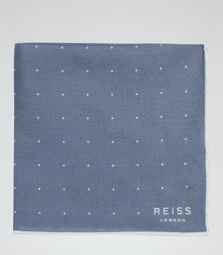 Reiss Higgs - Mens Dotted Pocket Square In Blue