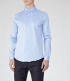 Reiss Jupiter - Mens Concealed Placket Shirt In Blue, Size L