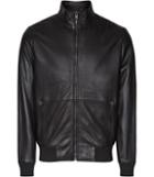 Reiss Blaze - Mens Leather Bomber Jacket In Black, Size S