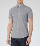 Reiss Capri - Printed Short Sleeve Shirt In Blue, Mens, Size Xs