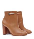 Reiss Zoe - Womens Metal-detail Boots In Brown, Size 3