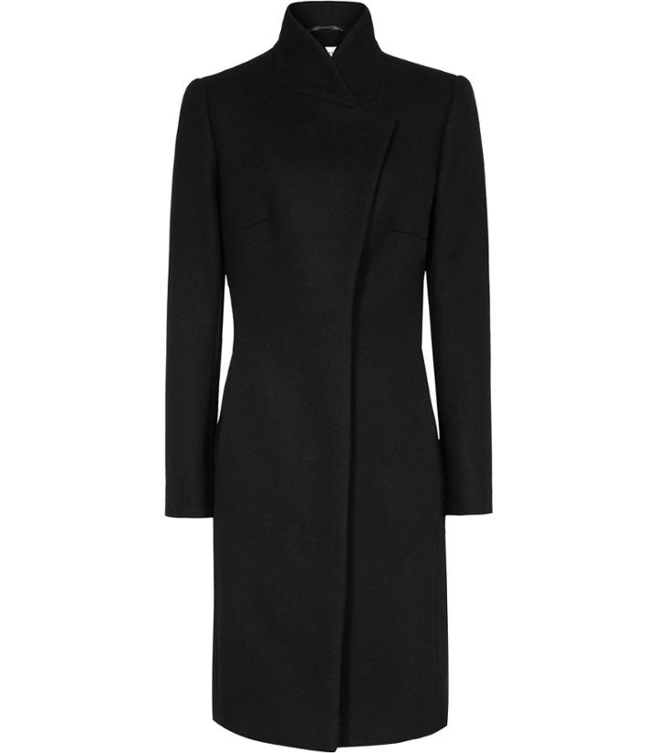 Reiss Hutton - Womens Wrap-collar Coat In Black, Size 4