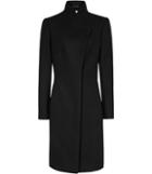 Reiss Hutton - Womens Wrap-collar Coat In Black, Size 4