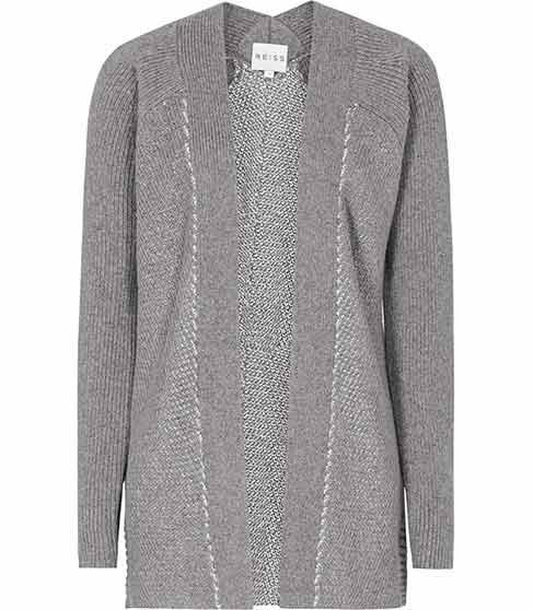 Reiss Ava Textured Oversized Cardigan