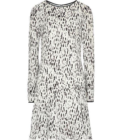 Reiss Finlay Printed Frill-hem Dress