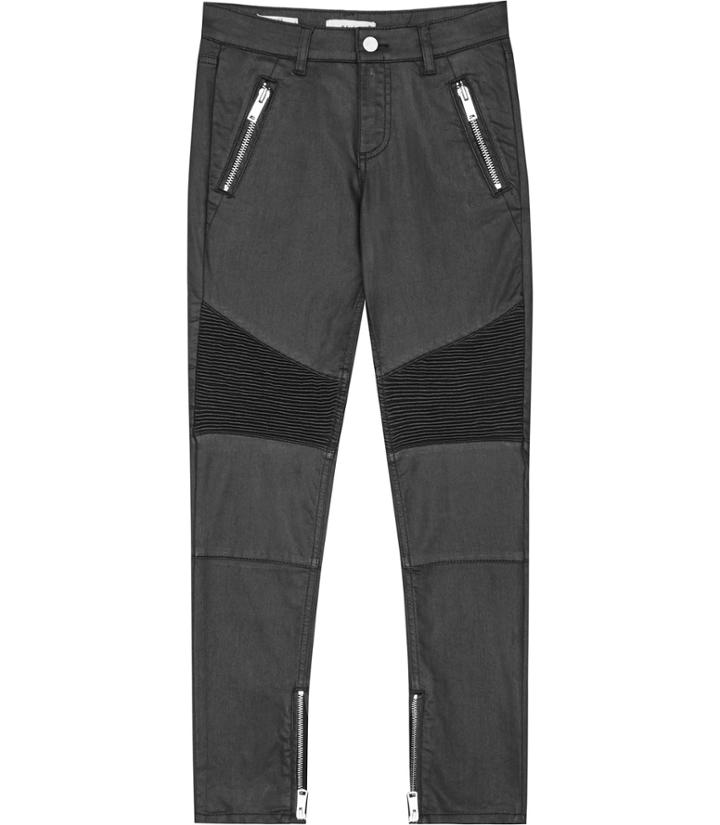 Reiss Biker Coated - Womens Coated Biker Jeans In Grey, Size 24