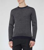 Reiss Riley - Textured Crew-neck Jumper In Blue, Mens, Size Xs