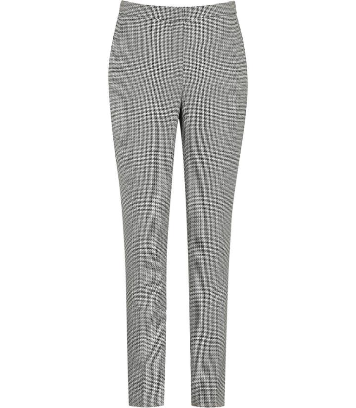 Reiss Maxine Trouser - Womens Patterned Tailored Trousers In White, Size 6