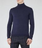 Reiss Observe - Mens Rollneck Jumper In Blue, Size M