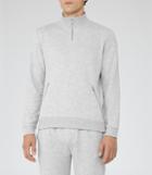 Reiss Central - Mens Zip Jersey Sweatshirt In Grey, Size S