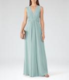 Reiss Evie - Womens Low-back Maxi Dress In Green, Size 4