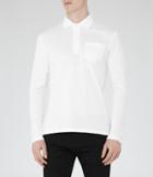 Reiss Santi - Cotton Polo Shirt In White, Mens, Size S