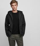 Reiss Cassidy - Lightweight Hooded Jacket In Black, Mens, Size Xs