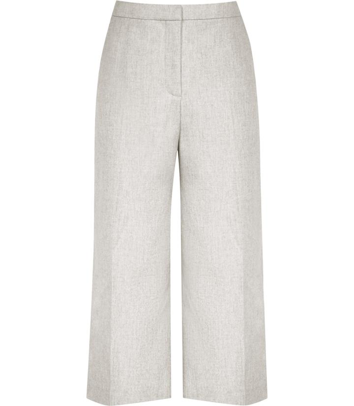 Reiss Ally - Womens Flannel Culottes In Grey, Size 4