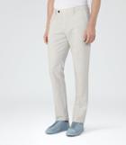 Reiss Tutin - Mens Melange Weave Trousers In Grey, Size 28