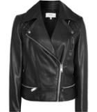 Reiss Frith - Womens Quilted Leather Biker Jacket In Black, Size 4