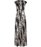 Reiss Lin - Womens Printed Maxi Dress In Black, Size 4