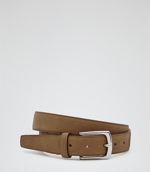 Reiss Kurzwell Slim Leather Belt