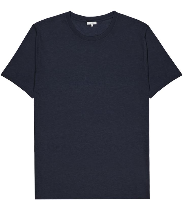 Reiss Bless - Mens Crew Neck T-shirt In Blue, Size Xs