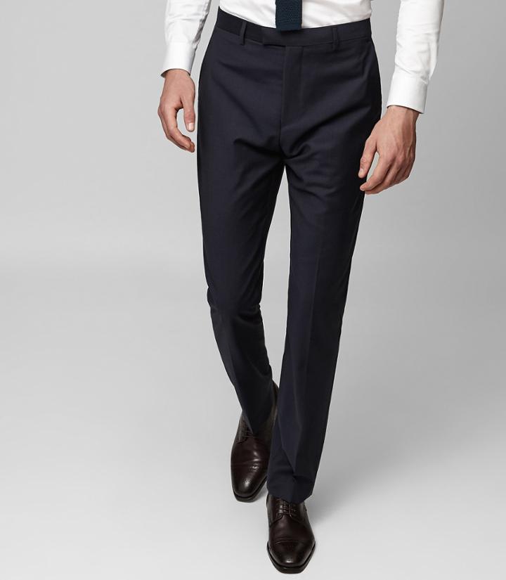 Reiss Harry T - Modern Fit Trousers In Blue, Mens, Size 32