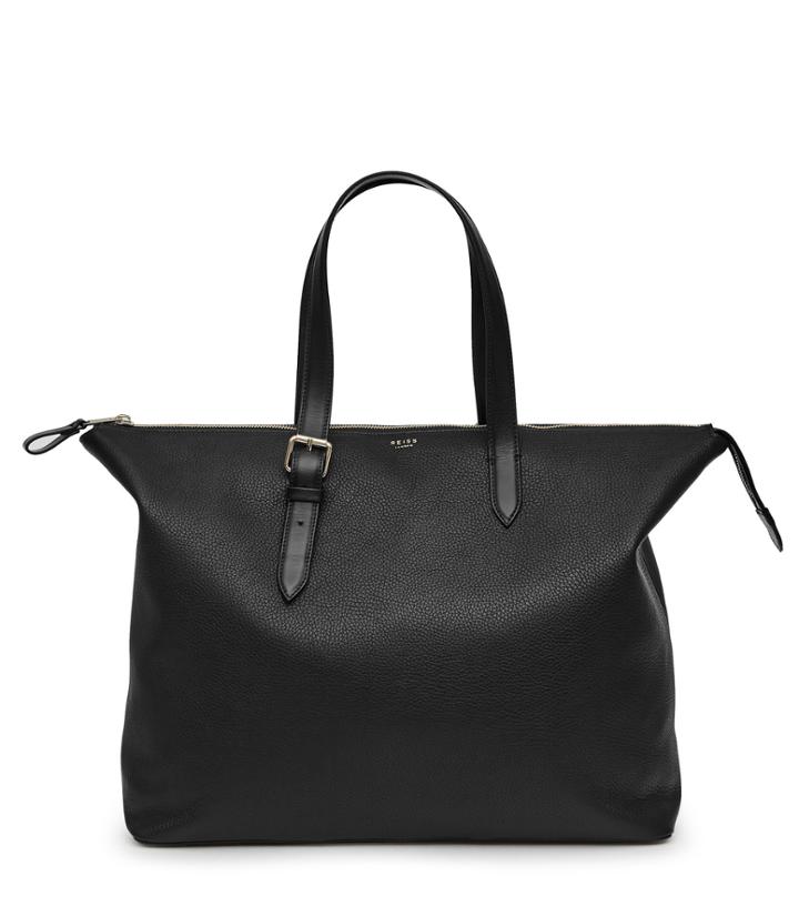 Reiss Newbury - Mens Grained Leather Tote Bag In Black, One Size