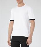 Reiss Brewer - Mens Short Sleeve Knit In White, Size Xs