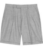 Reiss Roman S - Mens Herringbone Shorts In Grey, Size 28