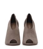 Reiss Dalida Suede - Peep-toe Heels In Grey, Womens, Size 6