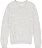 Reiss Emporer - Mens Merino V-neck Jumper In Grey, Size Xs