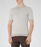 Reiss Tisley - Mens Jacquard Weave Polo Shirt In Brown, Size Xs