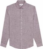 Reiss Miquel - Mens Textured Shirt In Red, Size Xs