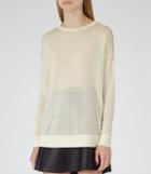 Reiss Margaux - Womens Fine-knit Jumper In Brown, Size L