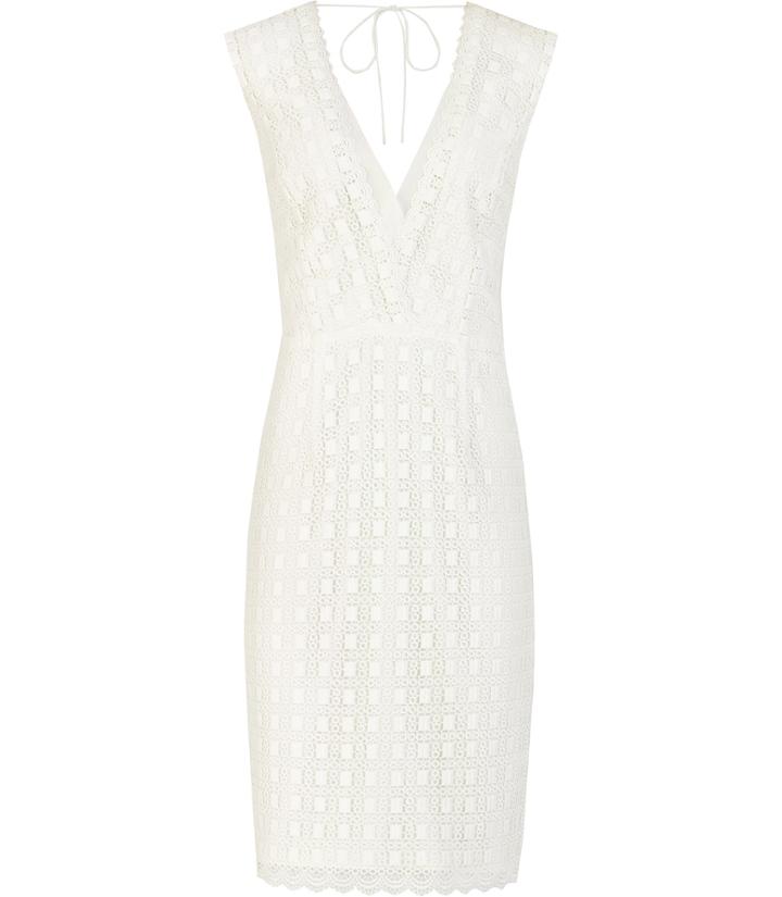 Reiss Eris - Womens Lace Dress In White, Size 4