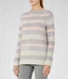 Reiss Tamsin - Striped Jumper In White, Womens, Size Xs