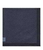 Reiss Andreas - Mens Zig-zag Pocket Square In Blue, Size One Size