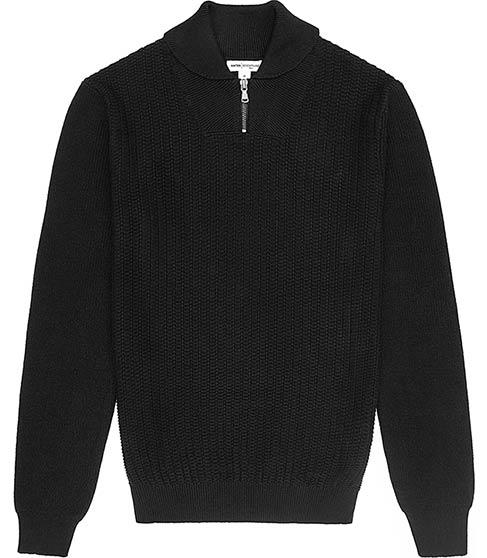 Reiss Groom Textured Zip Jumper