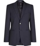 Reiss Pose B - Mens Textured Wool Blazer In Blue, Size 36