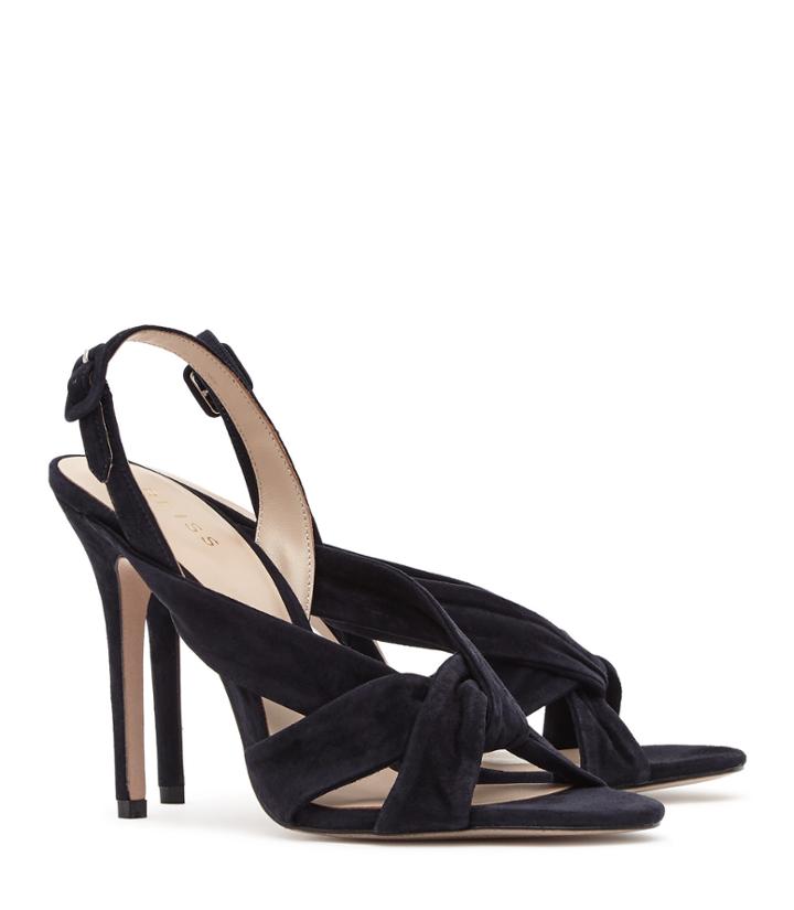 Reiss Rhiannon - Womens Suede Sandals In Blue, Size 4