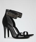 Reiss Albemarle - Womens Embellished Heeled Sandals In Black, Size 4