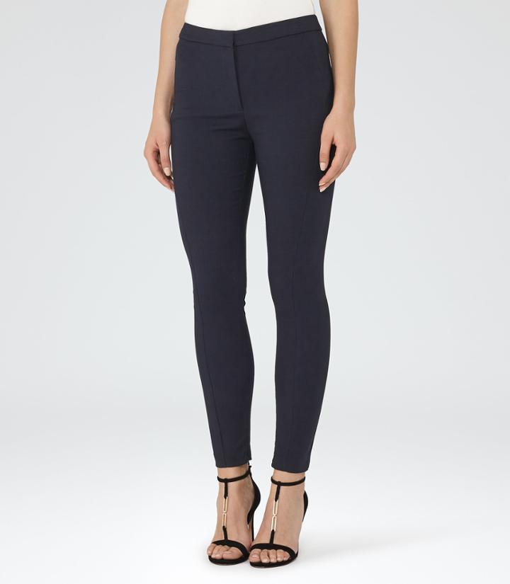 Reiss Darlas - Skinny Tailored Trousers In Blue, Womens, Size 0