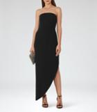 Reiss Rima - Womens Strapless Asymmetric Maxi Dress In Black, Size 4