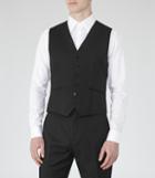 Reiss Martin W - Mens Textured Waistcoat In Black, Size 38
