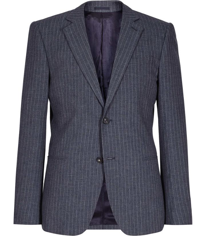 Reiss Cupid B - Mens Pinstripe Blazer In Blue, Size 36